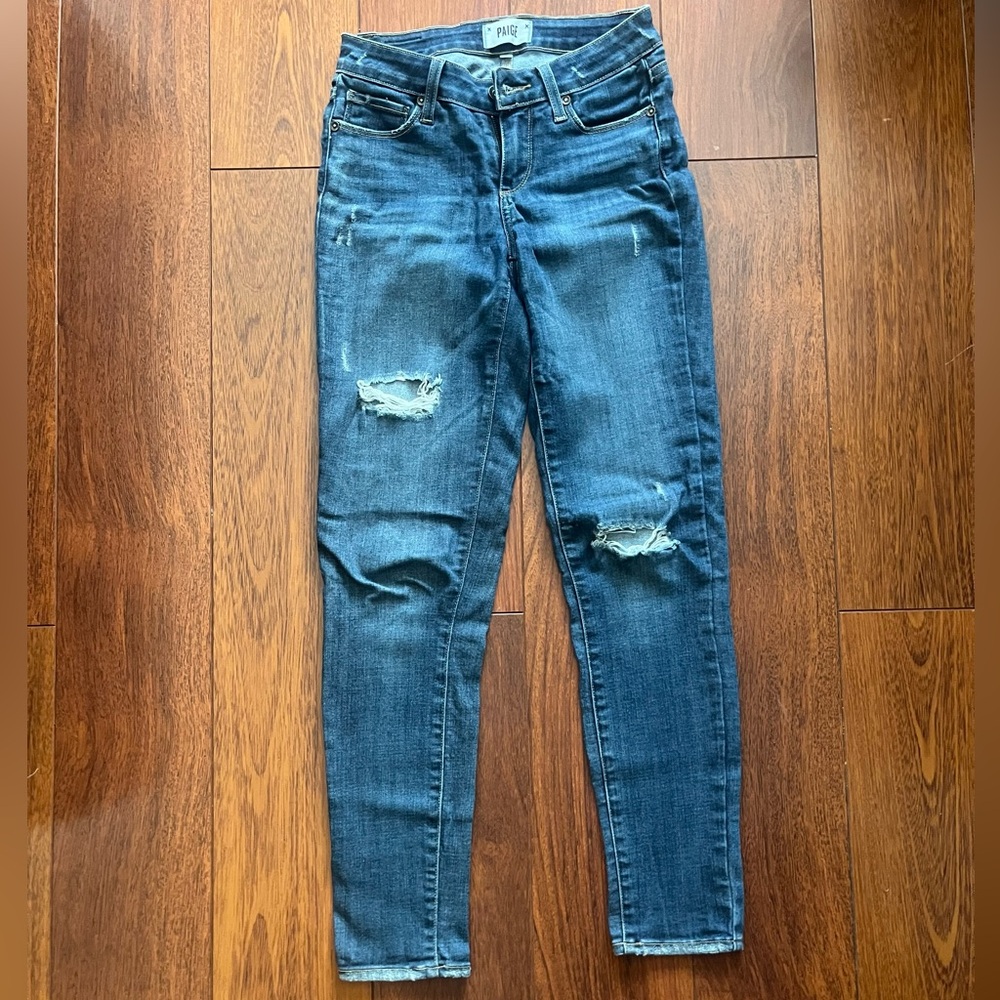 Paige Verdugo Ankle Distress Jeans size 24